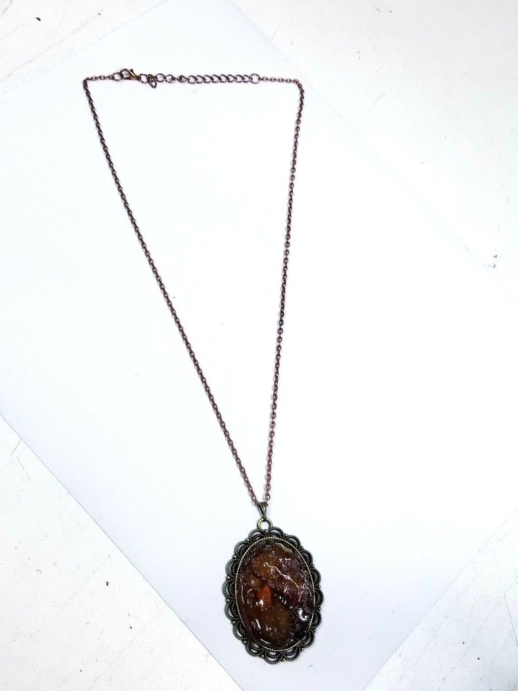 HANDCRAFTED BLOOD AGATE WITH GARNETS 20" NECKLACE