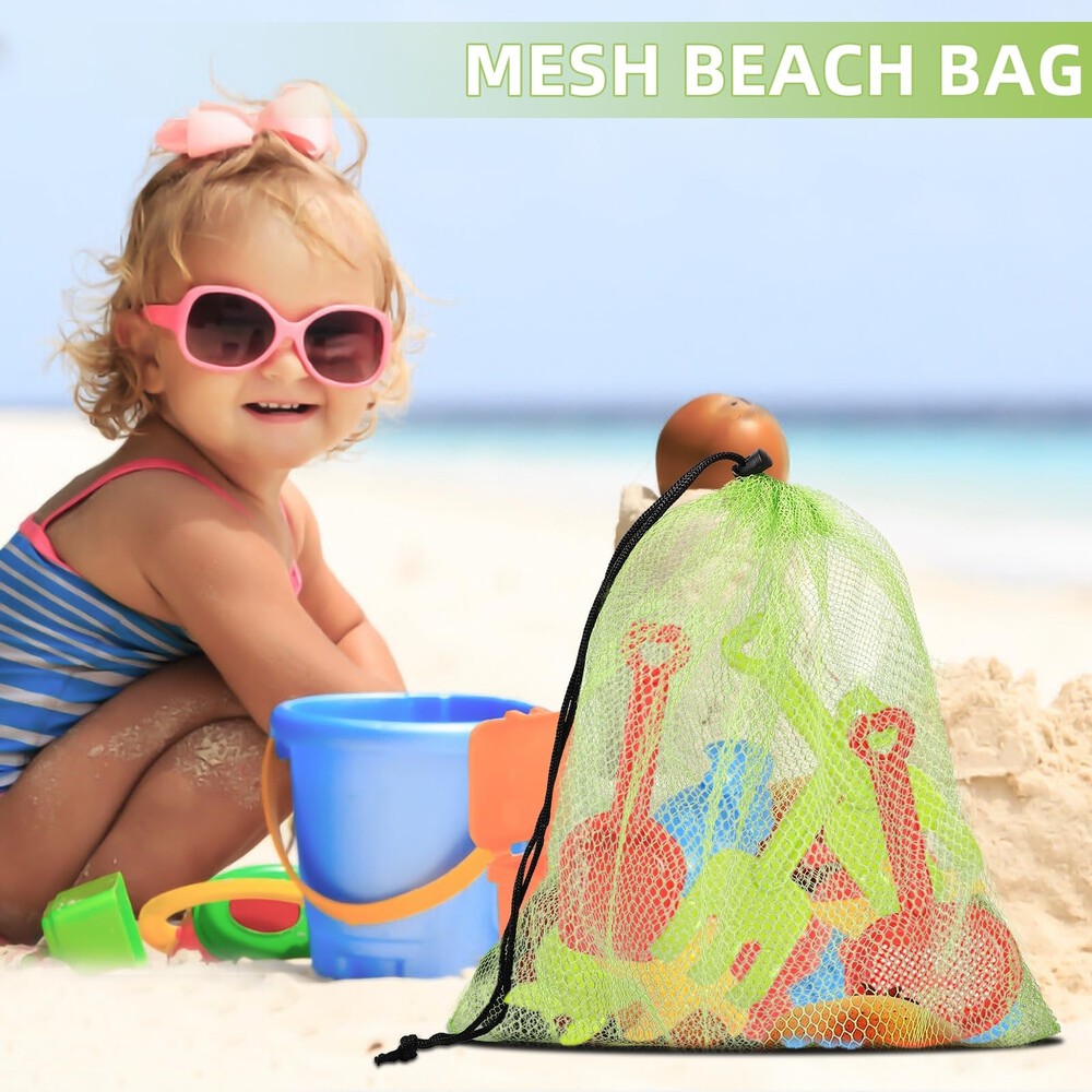 10/20/40/60/100PCS Mesh Drawstring Bag Durable Delicate 40pcs, Green