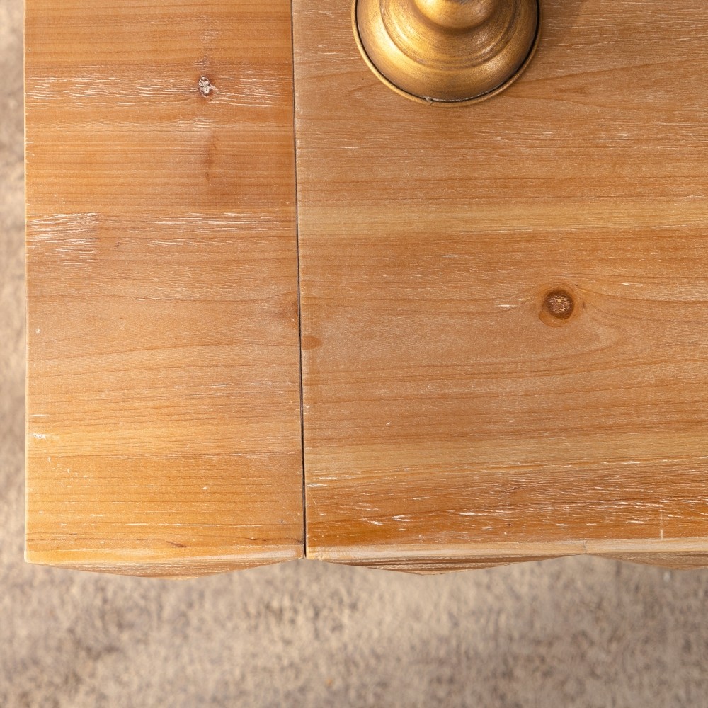 Rustic 3D Carved Geometric Relief Coffee Table, Solid Wood
