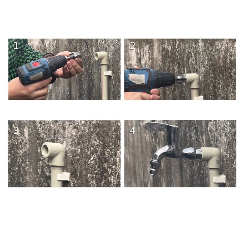 PVC Thread Maker Tool for Electric Drill PVC Pipe Threader Water Pipe Thread