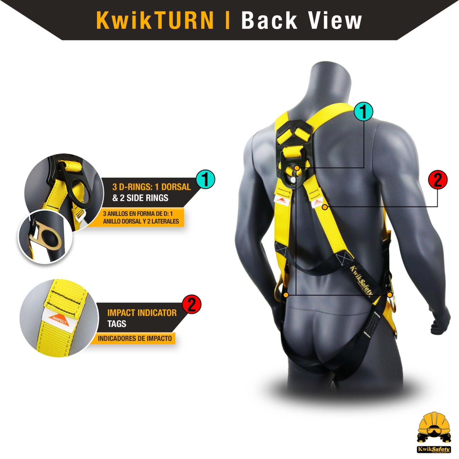 KwikSafety THUNDER 3D Ring Full Body Safety Harness ANSI OSHA Fall Protection
