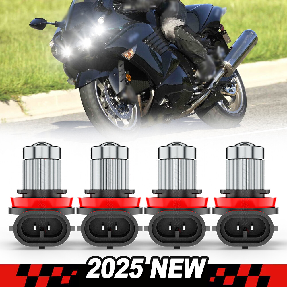 For Kawasaki ZX1400A Ninja ZX14 2006 2007 4x H11 H9 Lamp LED Headlight Bulbs Kit