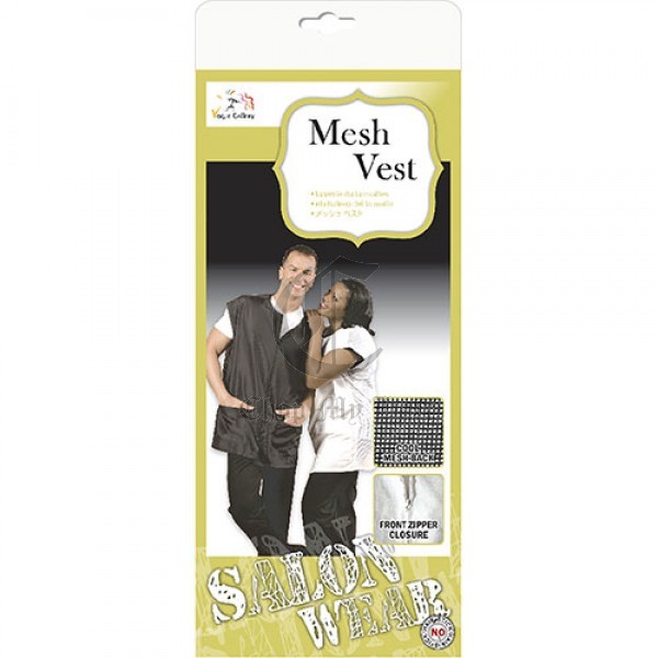 Vogue Gallery Salon Wear Mesh Vest Zipper Closure