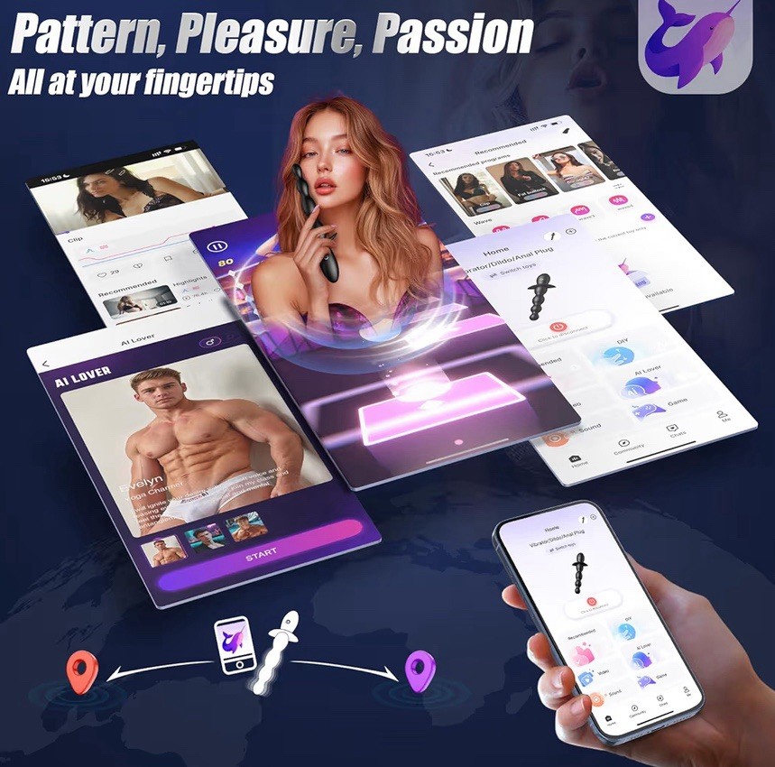 BEISAR Anal Vibrator Beginner-Friendly 10 Vibrating Butt Plug with APP Control