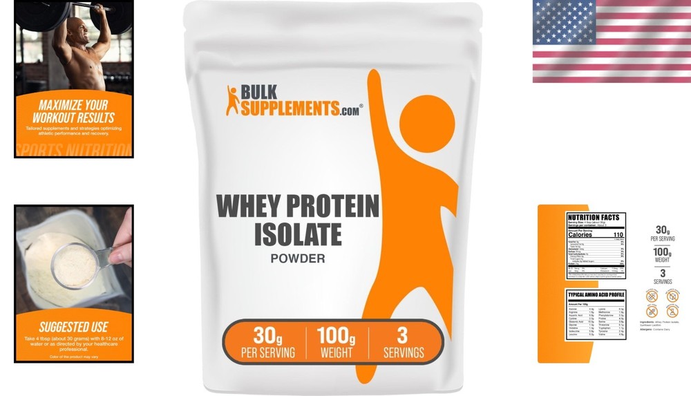 30g Unflavored Whey Protein Isolate Powder - Essential Nutrients for Recovery