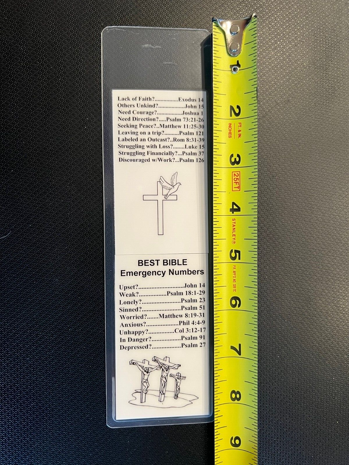 Best Bible Emergency Numbers ** BOOKMARK ** Laminated