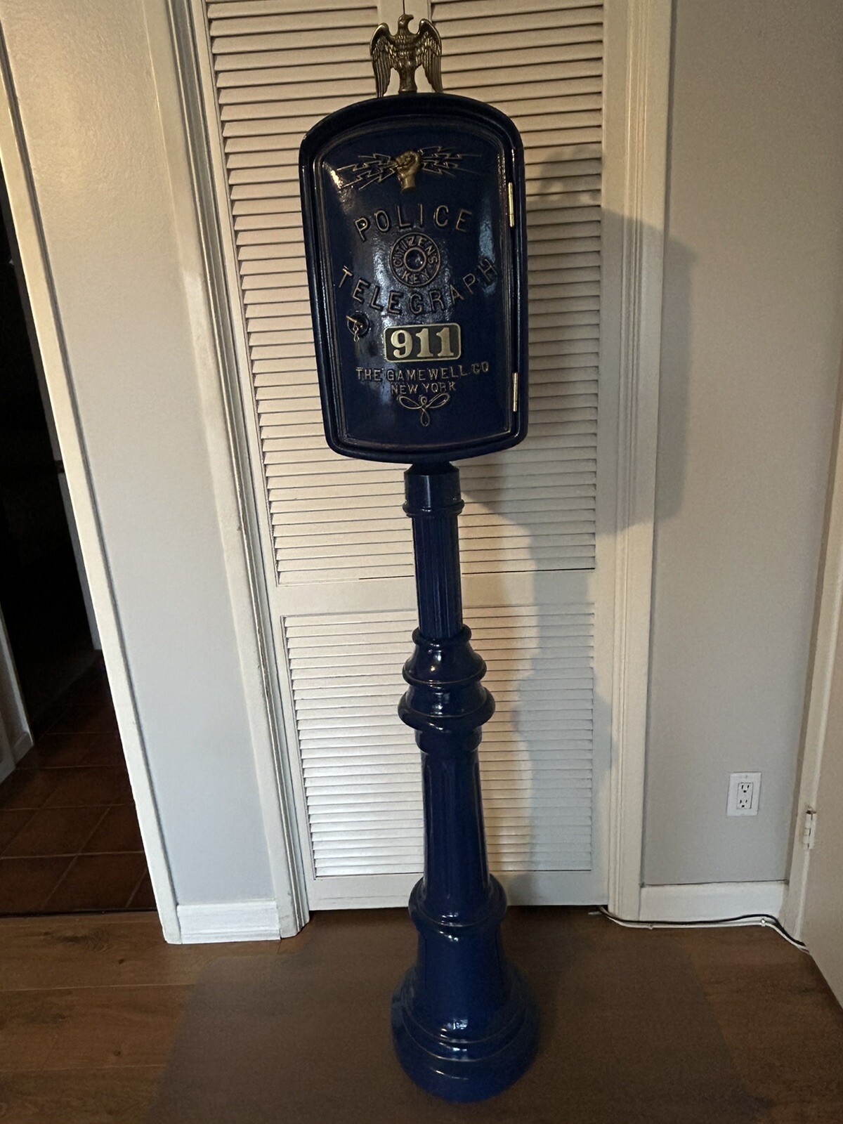 Post Pedestal for mounting a Police Gamewell Call Box