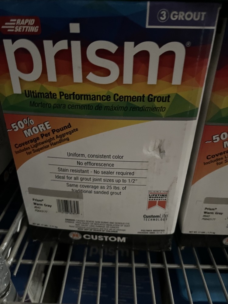 Custom Prism Ultimate Performance Grout - 17 lb Warm Gray PG643171T