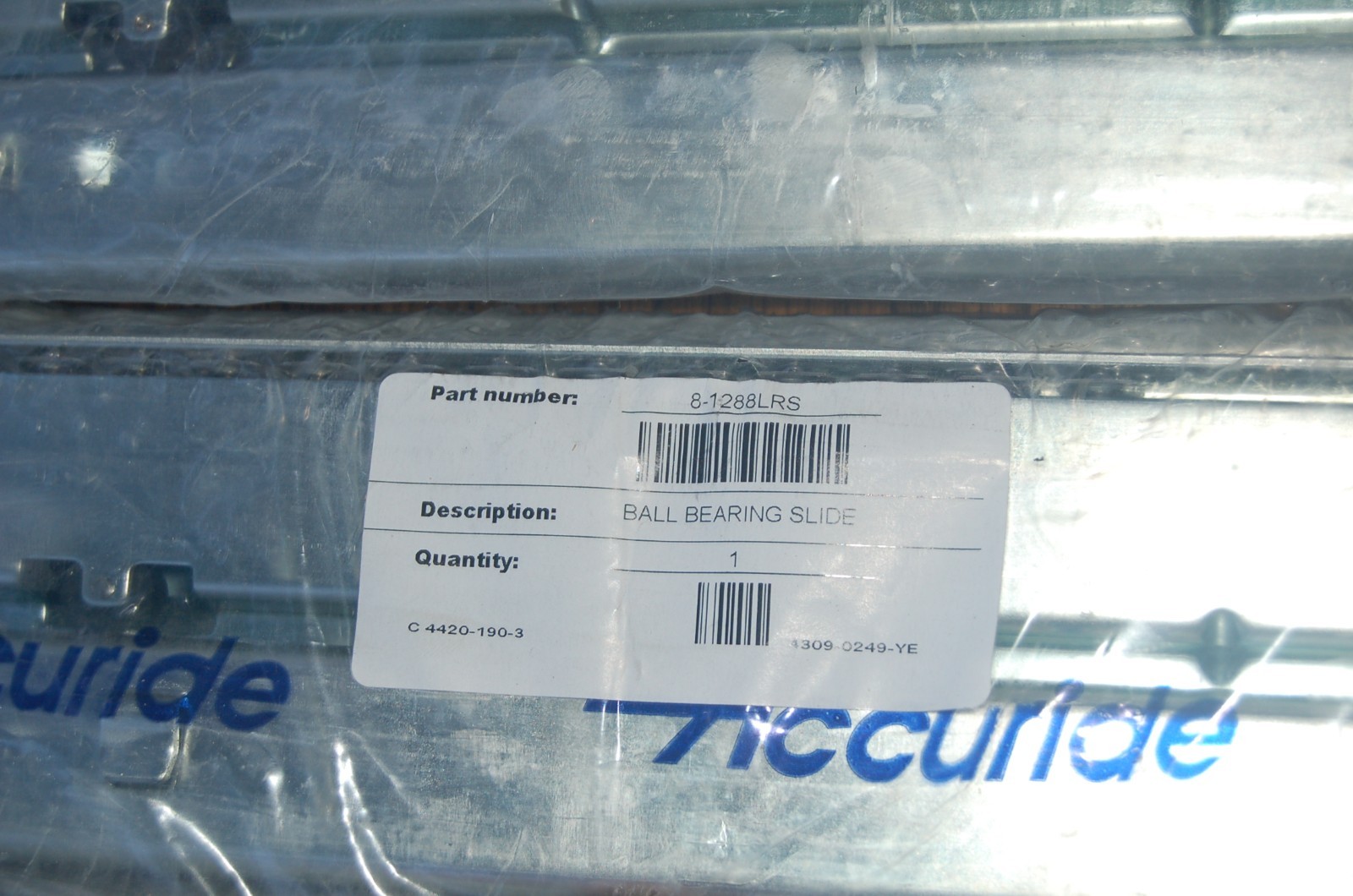 1 PAIR of NEW SNAP-ON TOOLS #8-1288LRS 27" BALL BEARING DRAWER SLIDES