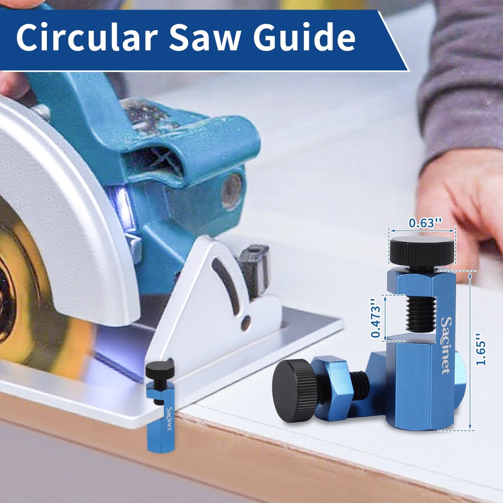 Stair Gauge for Speed Square and Circular Saw Guide, Non-Slip Tall Stair Gauges