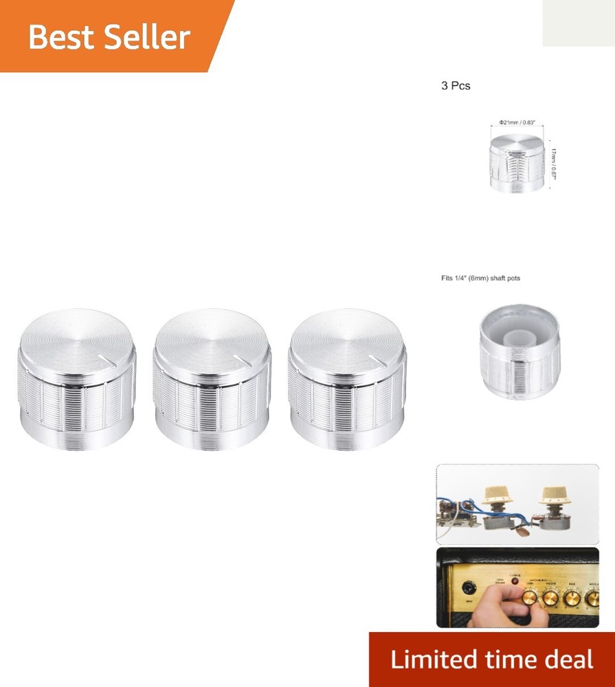 3pcs Versatile Aluminum Control Knobs for Potentiometers - Audio Excellence