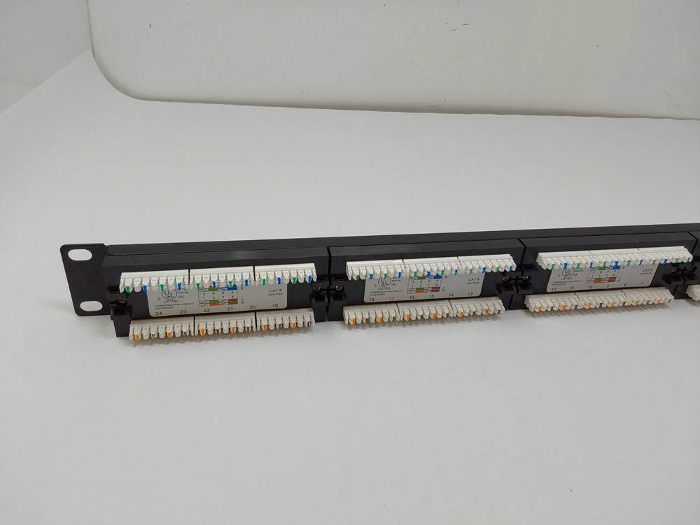 W Box Cat6 24-Port Network Patch Panel IDC Terminal block 110 & Krone 0E-C6PP24