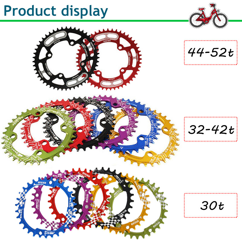 SNAIL 30-52T 104BCD Narrow Wide MTB Bike Chain Ring Single Chainwheels Crankset
