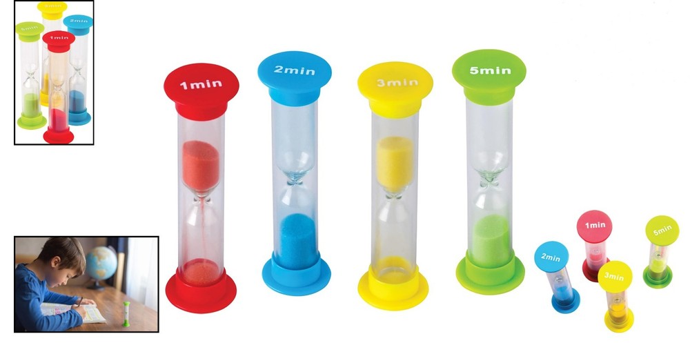 Versatile 4-Piece Sand Timer Set - Perfect for Games and Time Management