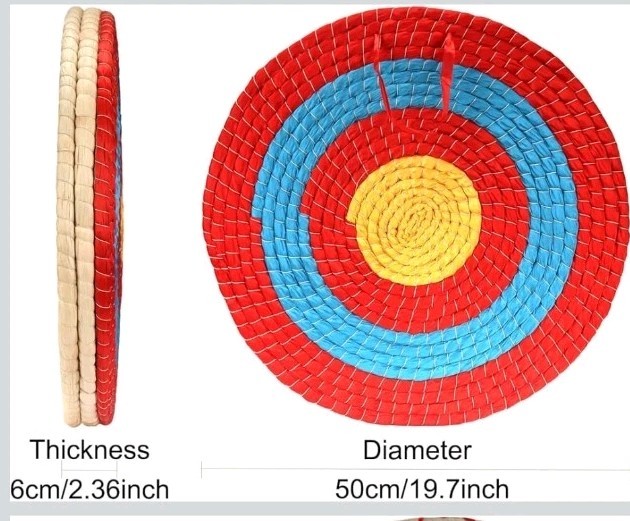 Traditional Hand-Made Solid Straw round Archery Target Shooting Bow 3 Layer NEW!