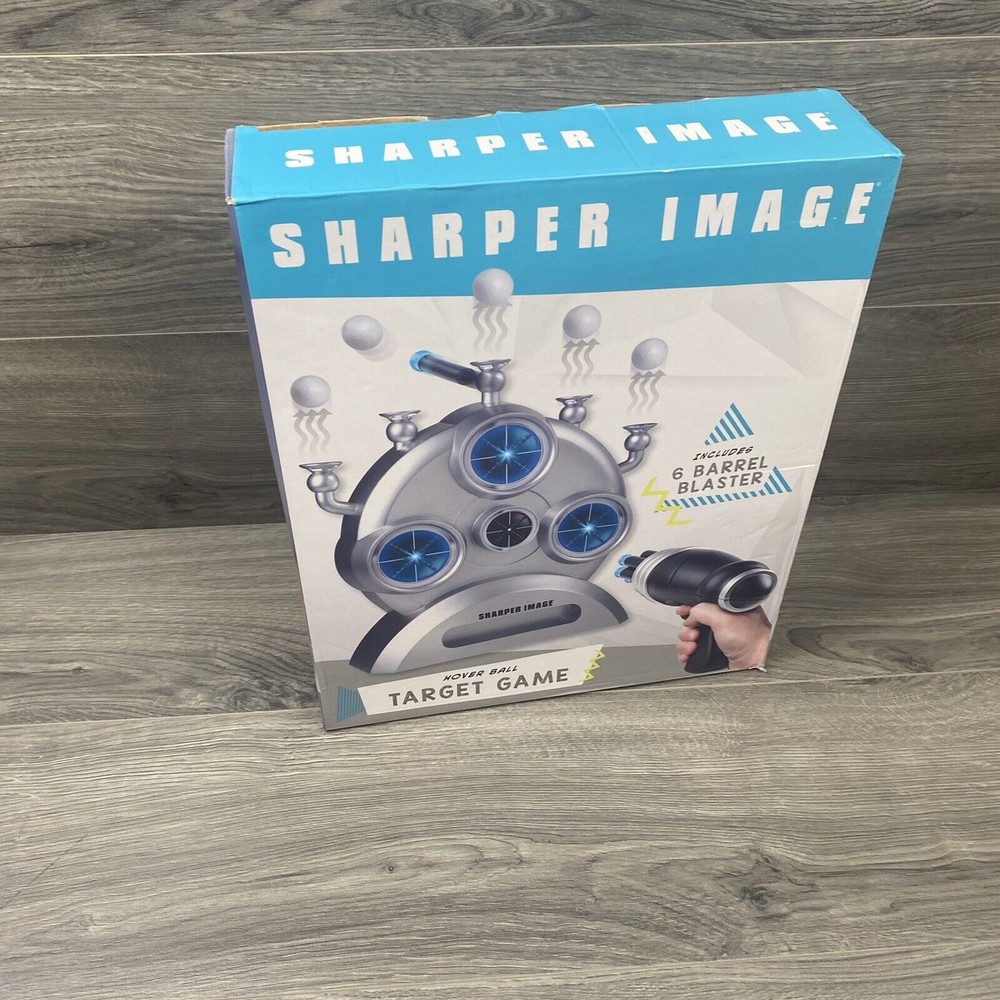 Sharper Image Hover Ball Target Game With 6 Barrel Blaster - New, Open Box