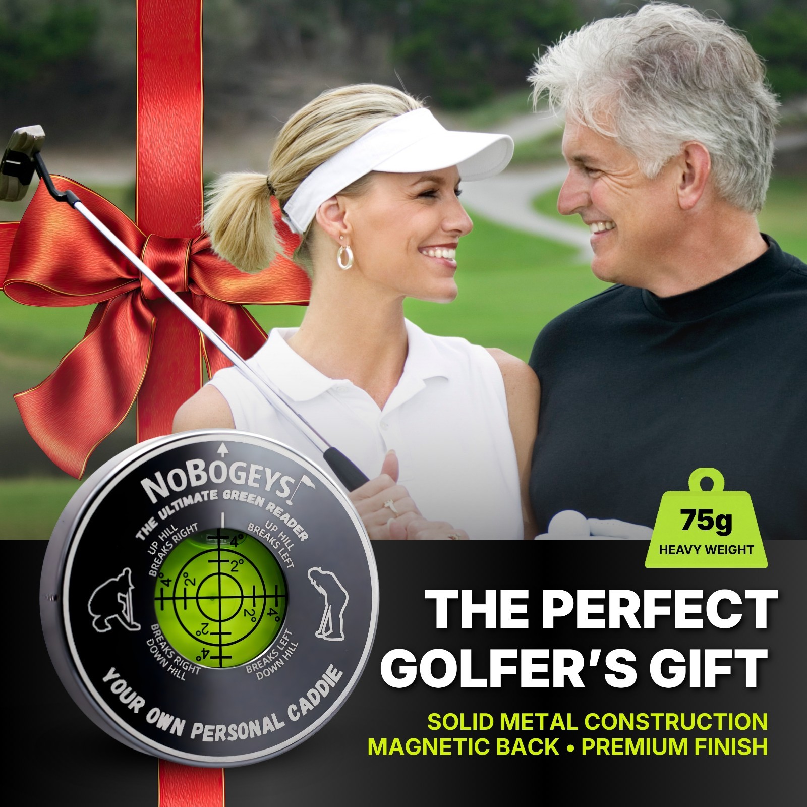 NoBogeys Precision Green Reader - Aluminum Golf Ball Marker