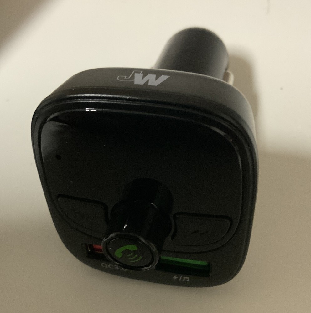 🧷 Just Wireless Black USB Car Charger Bluetooth Hands-Free FM Transmitter