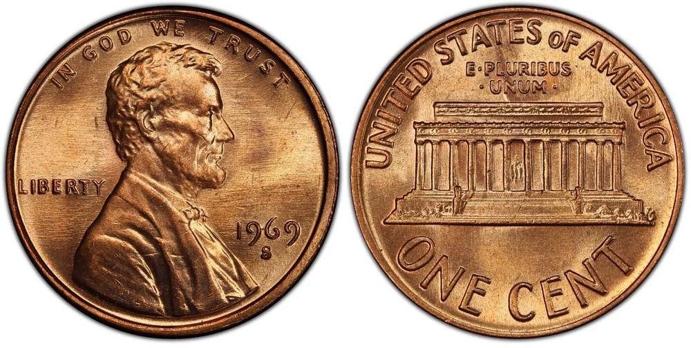 1969 S BU + PROOF LINCOLN MEMORIAL CENT