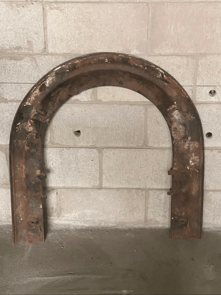 Antique Cast Iron Fireplace Arched Surround