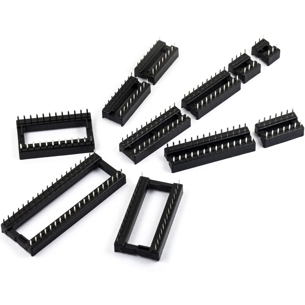 204pcs 11 Types DIP IC Socket Kit 2.54mm (204pcs/11Types)