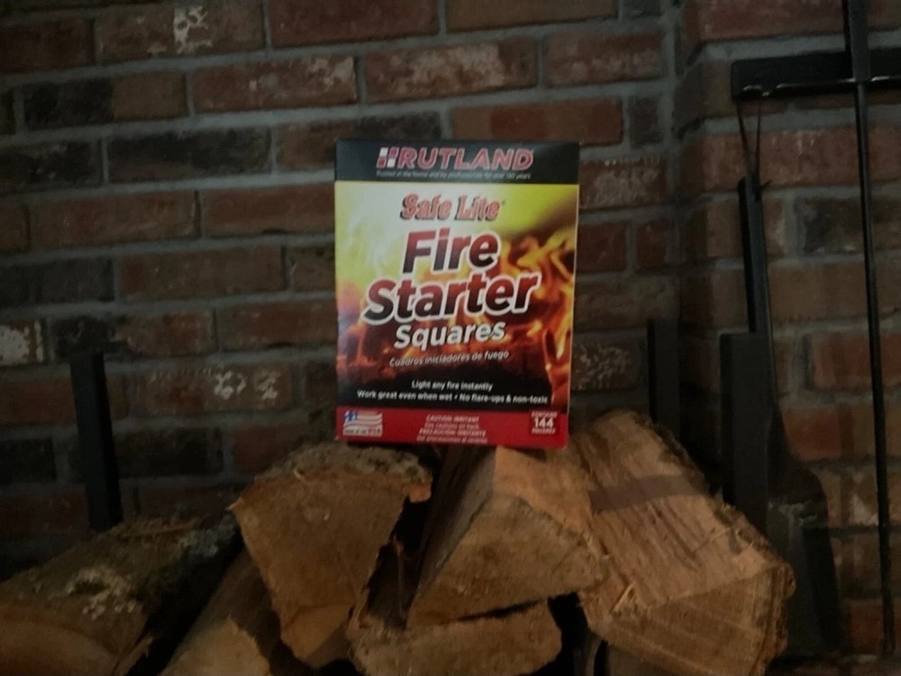 Rutland 50B Safe Lite Fire Starter Squares (144-Pack) Quick & Reliable Ignition