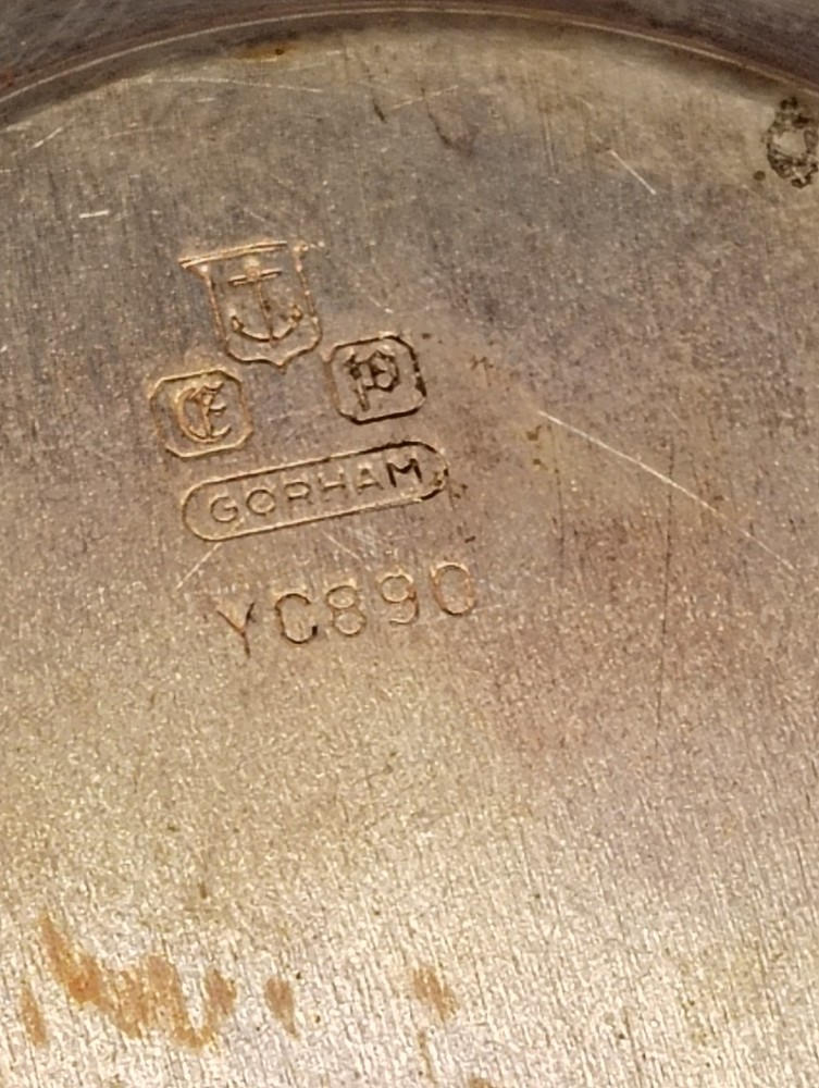 Vintage Silver Gorham Turkish Coffee Pot & Plate