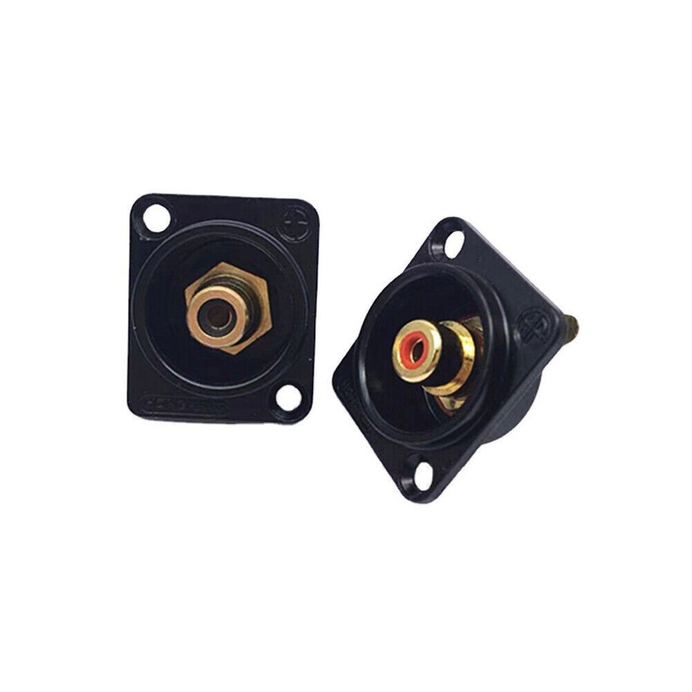 2/4/10X Female RCA Panel Mount Socket Connector Base Plate Welding Base Plated