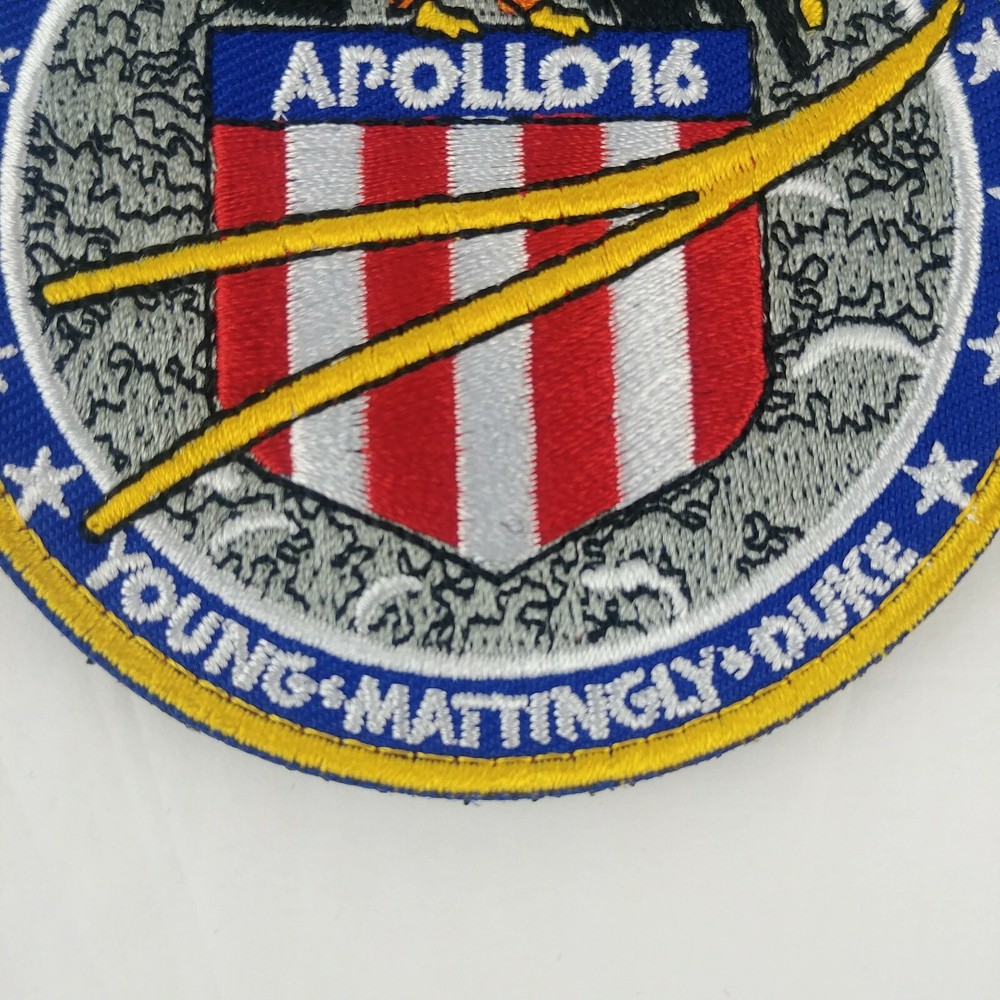 APOLLO 16 NASA AB Emblem Space Mission Jacket Hat Patch Hook & Loop New