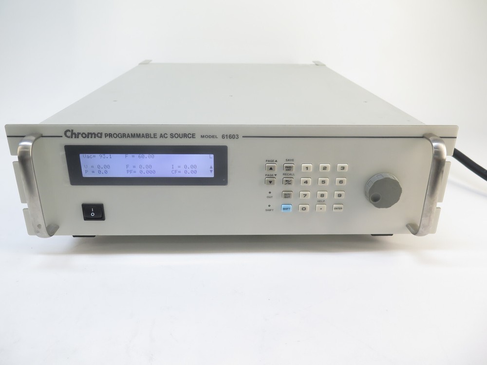 Chroma 61603 Programmable AC Power Source 300V/1KHZ/1500VA