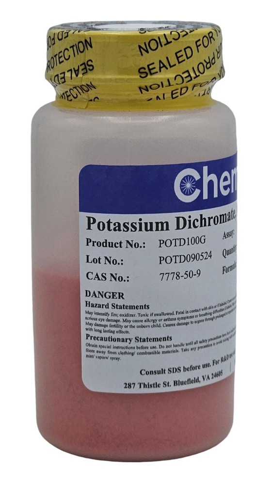 Potassium Dichromate, ACS, 99+%, 100g