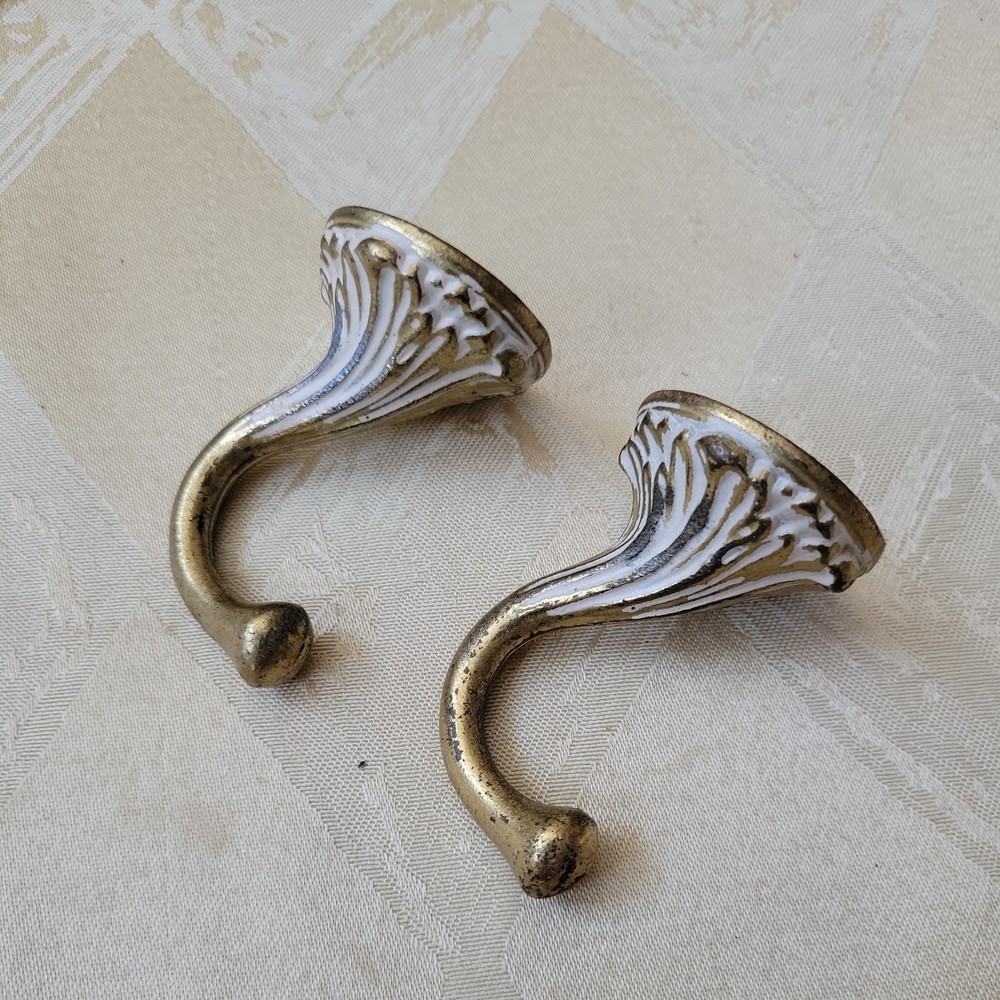 Vintage Mid-Century Ornate Solid Brass bathroom set 4pc.