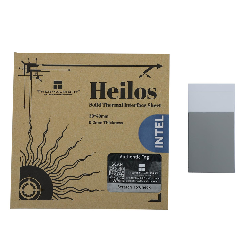 Heilos Solid State Thermally Conductive Silicone Grease Sheet for CPU/GPU, Non-C