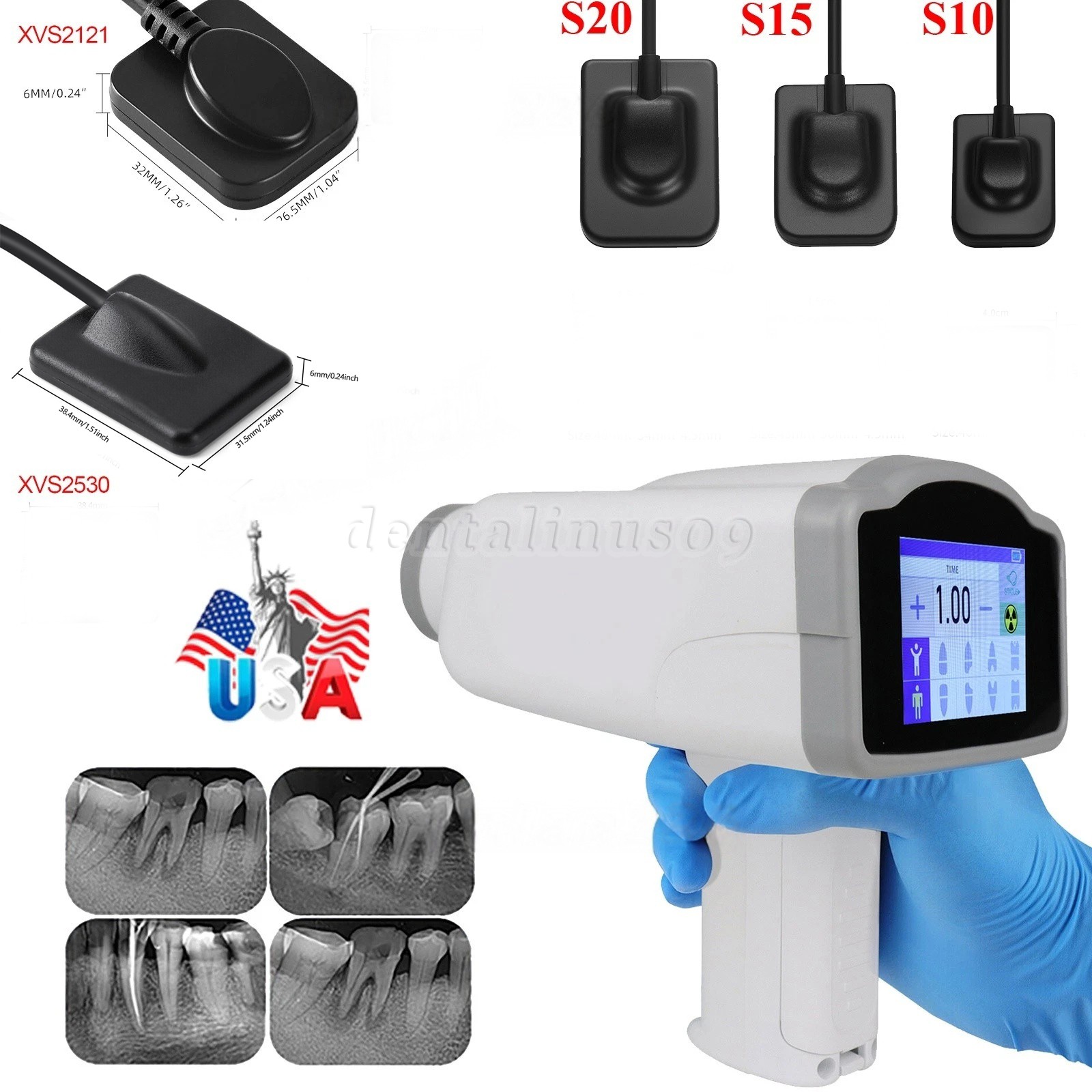 Dental X Portable Ray Digital Machine Rayos No Shield RX/Digital Sensor Size 1/2