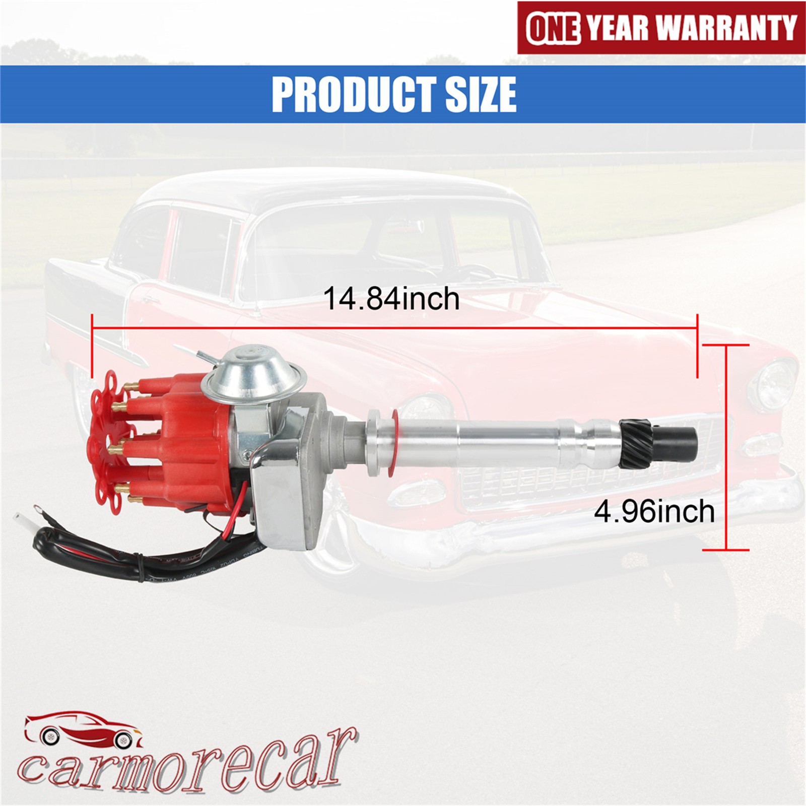 Ignition Distributor w/ Cap & Rotor for Chevy SBC BBC 283 305 327 454 350 V8 R2R