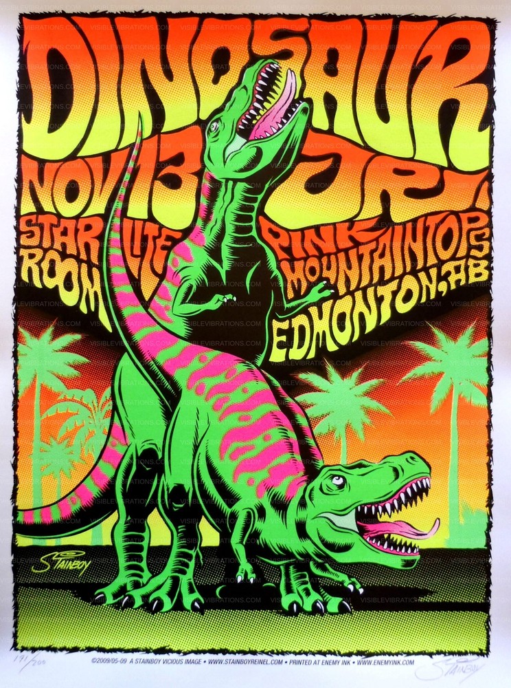 Dinosaur Jr Concert Poster Alberta Canada 2009