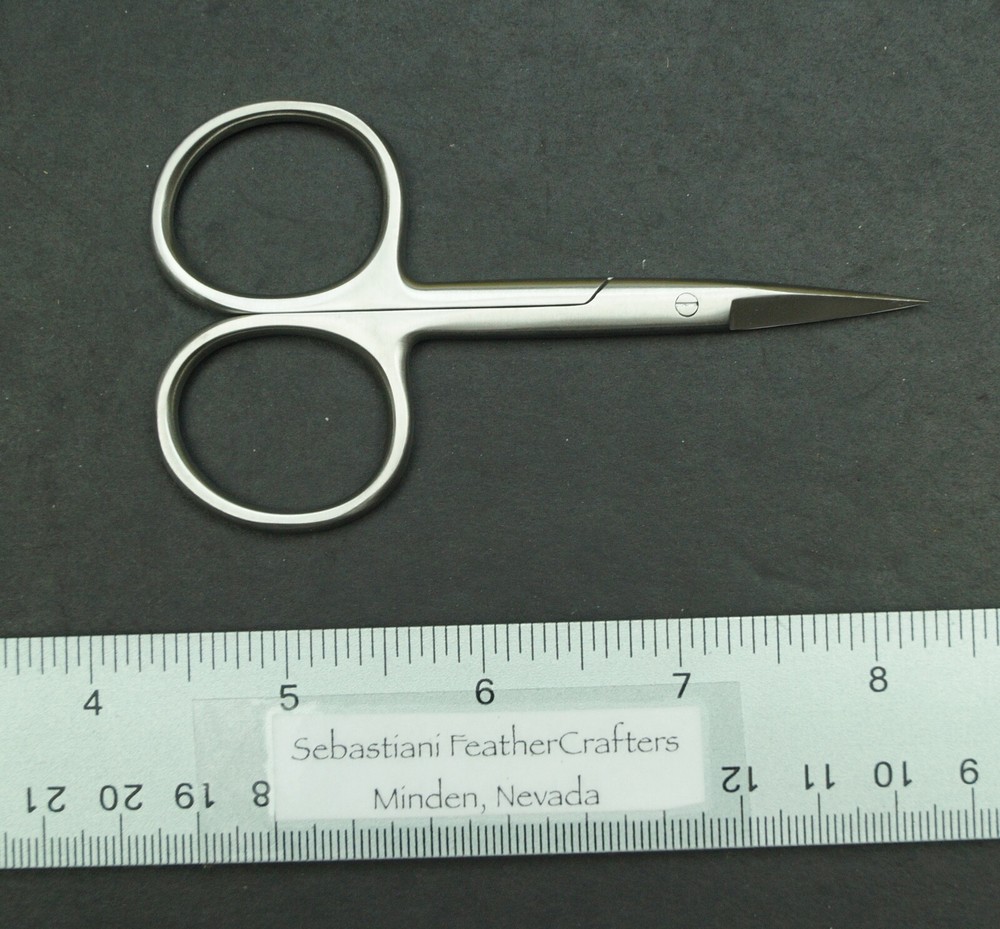 Sebastiani 4" Micro-Tip Fly Tying Stainless Scissors for Needlework/Crafts New