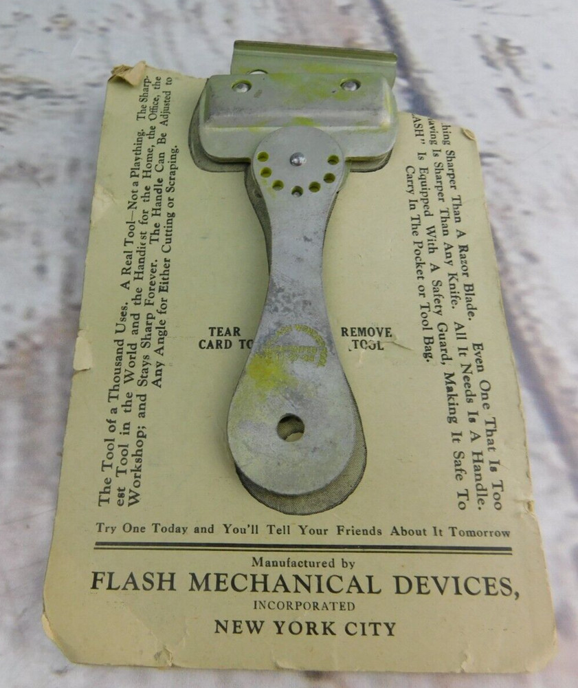Vtg Flash Wonder Tool Flash Mechanical Devices New York  Scraper