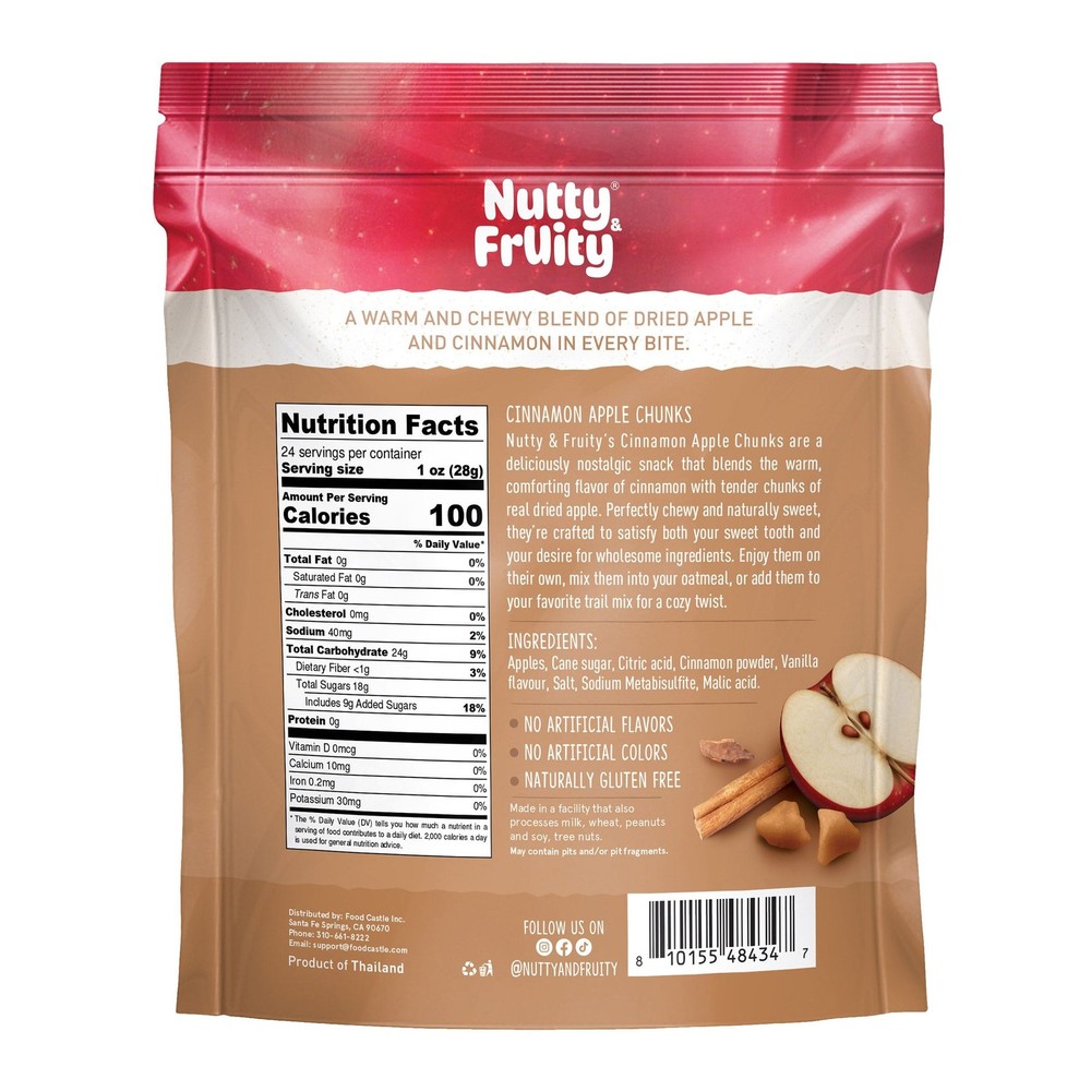 Nutty & Fruity Cinnamon Apple Chunks, 24 oz