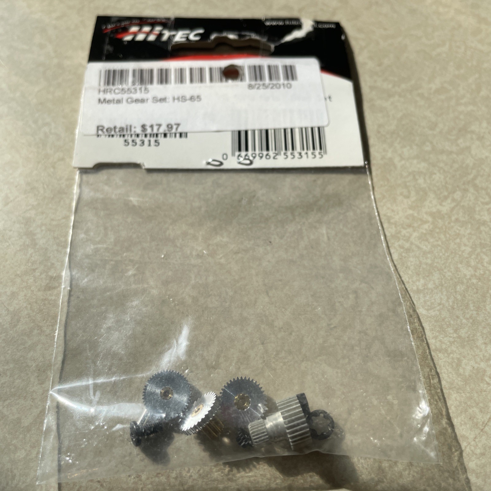 HITEC #55315 HS-65MG Metal Gear Set PN 55315 Factory Sealed New Old Stock