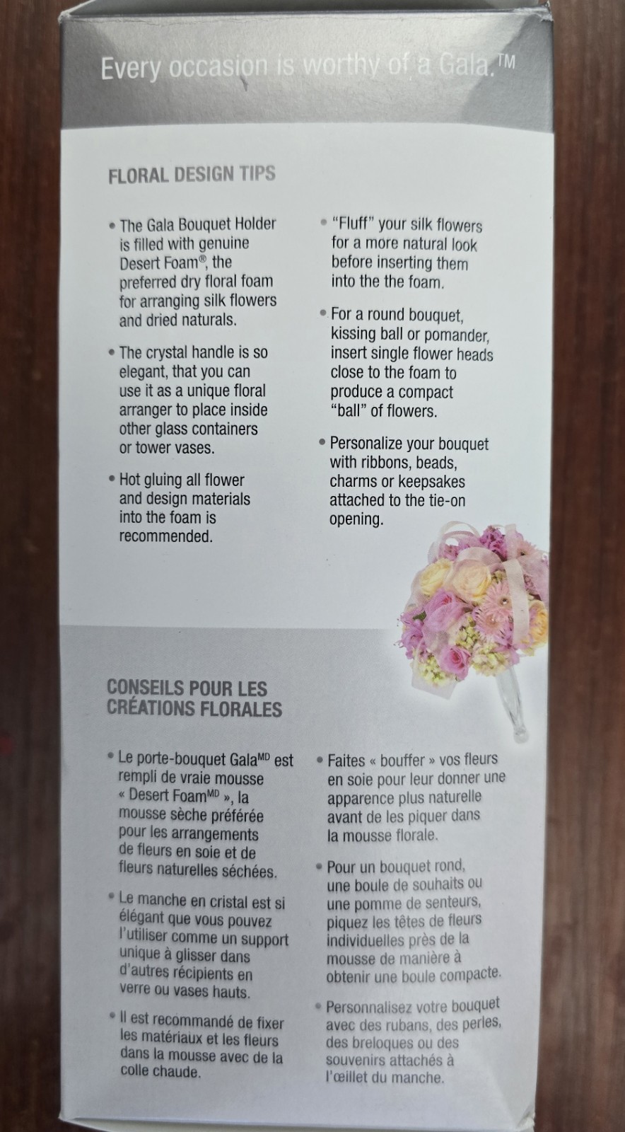 Gala Crystal Foam Bouquet Holder 🔥RARE🔥 Silk & Dried Flowers - Wedding, Bridal