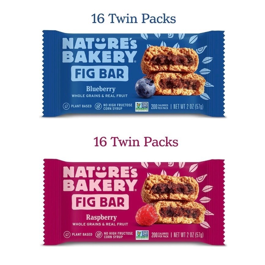 2 PACK- Nature's Bakery Blueberry, Raspberry Fig Bars 2 oz., 32 ct. (Total 64)