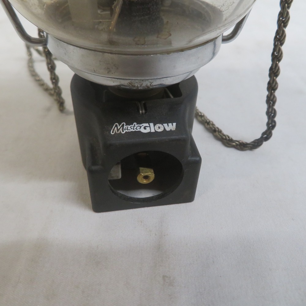 Vintage Master Glow Propane Single Mantle-Lite Hanging Lantern +MISSING KNOB+