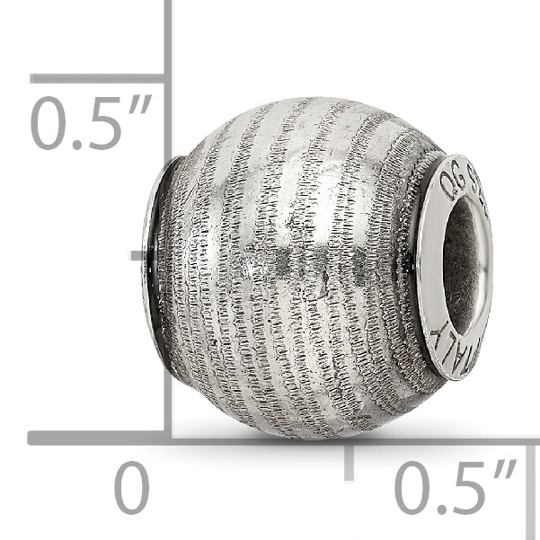 Silver Reflections Grey Laser Cut Bead QRS2307