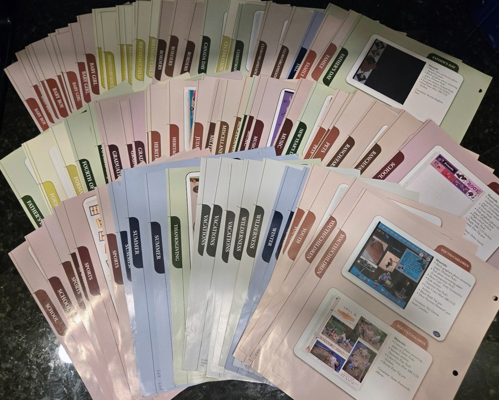 Creative Memories Page Patterns Dividers & Idea Sheets plus FREE CM BINDER! NEW!