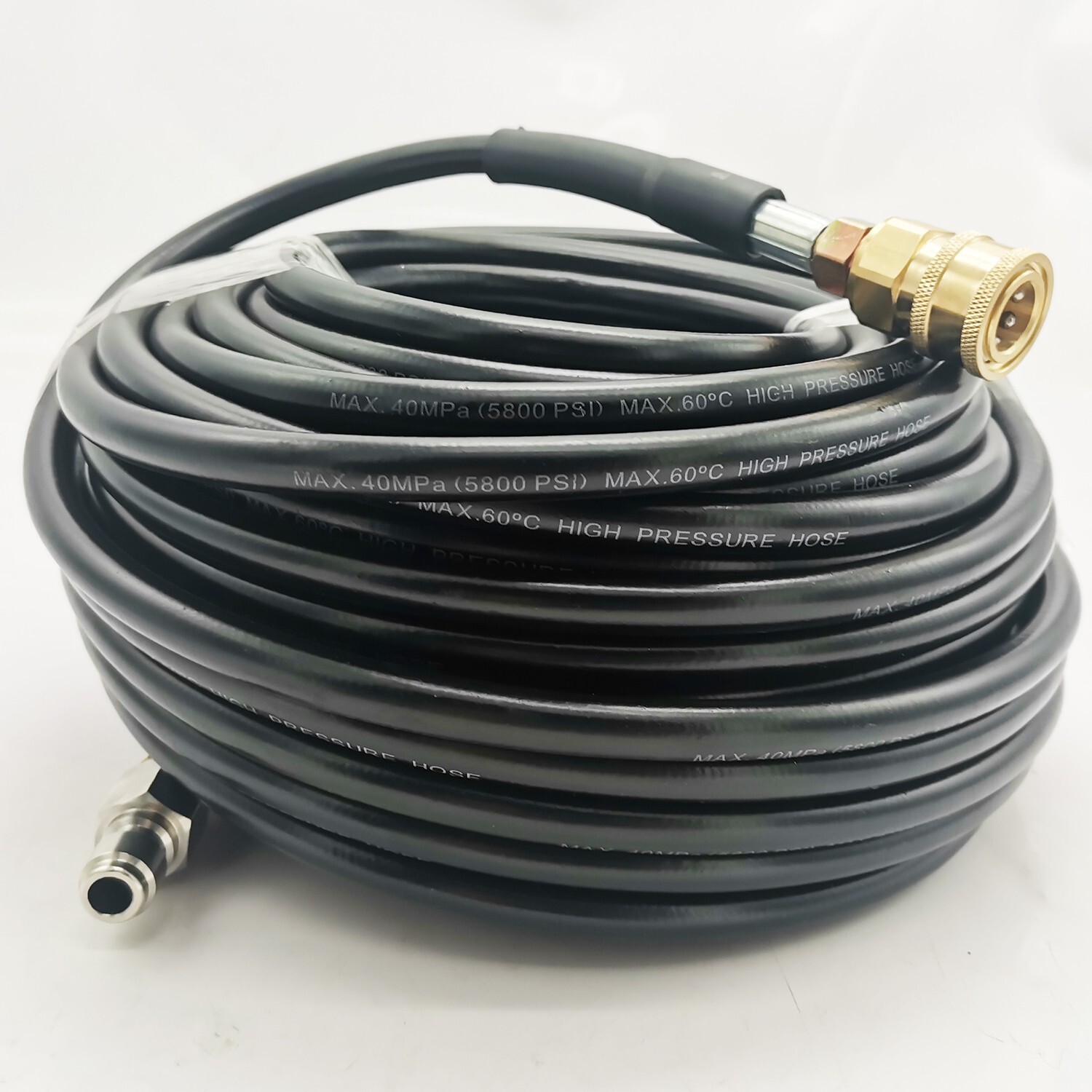 50FT 5800PSI Replacement High Pressure Power Washer Hose -3/8" Quick Connect