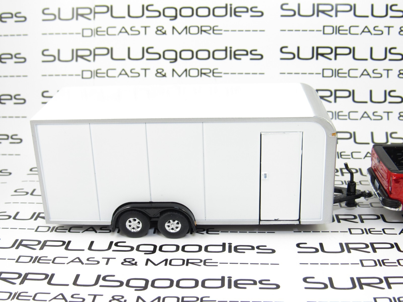 Greenlight LOOSE 2022 GMC SIERRA 3500HD Dually Pickup w/White Enclosed Trailer R