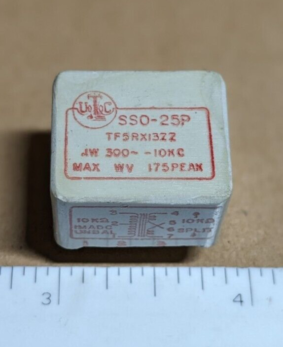 NOS UTC Transformer SSO-25 - TF5RX13ZZ