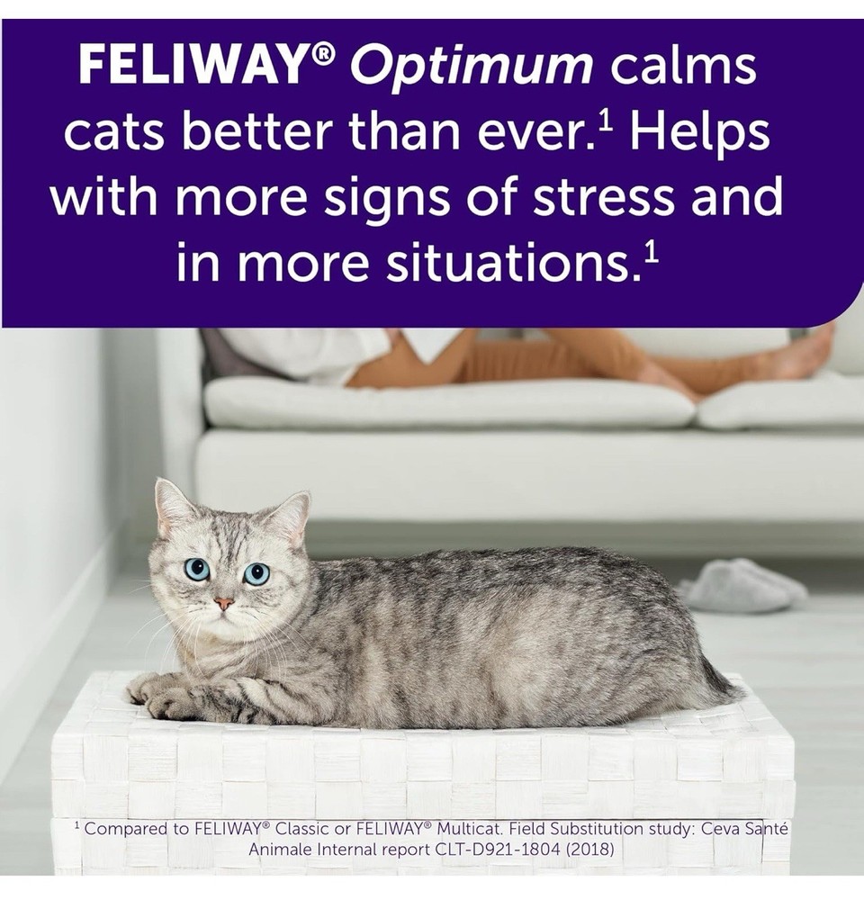 Feliway Optimum Cat Enhanced Pheromone Diffuser Refills EXP 2026.....