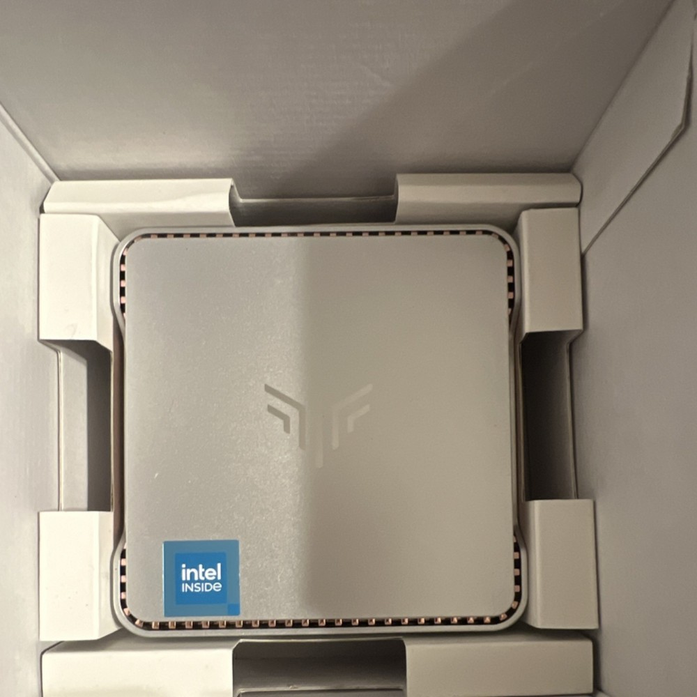 Intel Mini PC Silver Desktop Computer Compact Form Factor Sleek Design